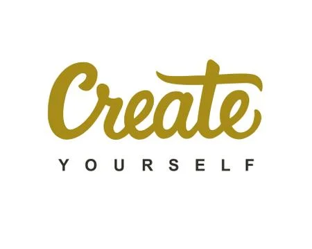 Create Yourself modern calligraphy Stock Illustration