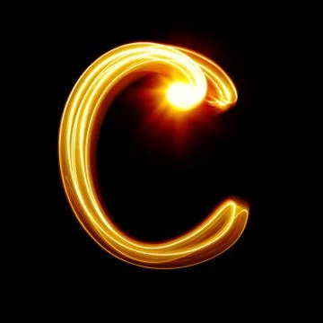 Created by light alphabet Stock Photos