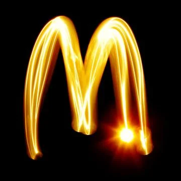 Created by light alphabet Stock Photos