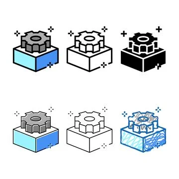 Created multipack product 3d object color icon vector Stock Illustration
