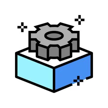 Created product 3d object color icon vector illustration Stock Illustration