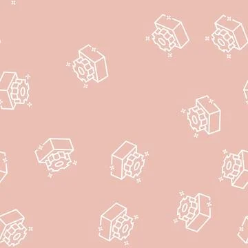 Created product 3d object line seamless pattern 스톡 일러스트