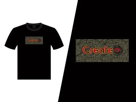 Created Vector T Shirt Design Illustrazione stock