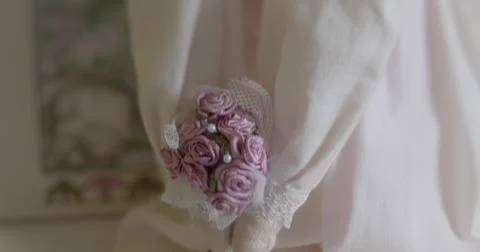 Creates custom handmade soft toy girl. Personalized wedding and anniversary gift Stock Photos
