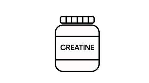 Creatine Bottle Illustrazione stock