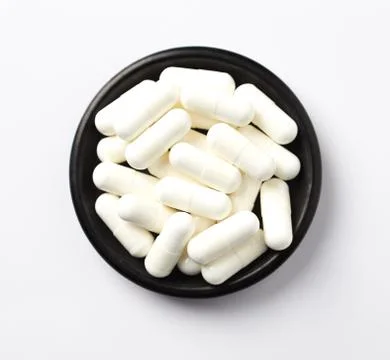 Creatine capsules. Stock Photos