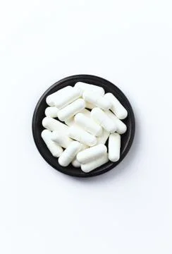 Creatine capsules. Stock Photos