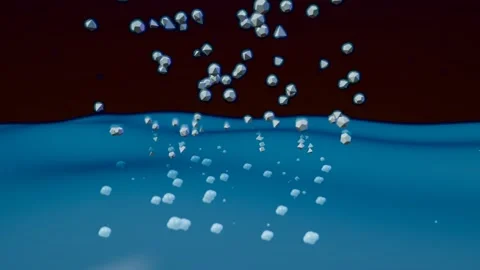 Creatine Monohydrate Granules Dissolving Into A Water Swirl Solution Dark Studio 스톡 동영상 342407055
