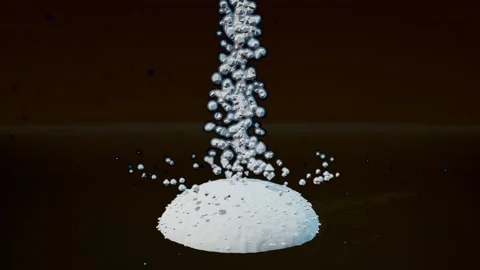 Creatine Monohydrate Powder Pouring In A Column Building A Heap Blue Studio Vidéo 342407108