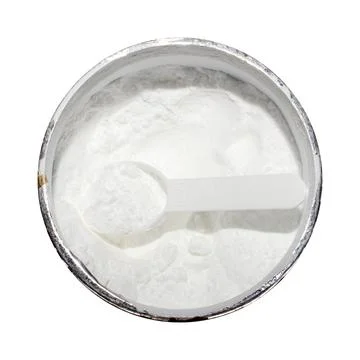 Creatine monohydrate.Creatine for endurance in training. Stock Photos