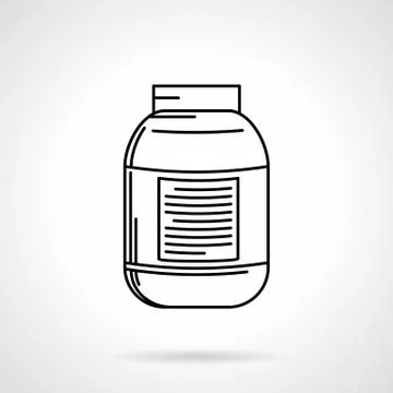 Creatine supplements flat line vector icon Illustrazione stock
