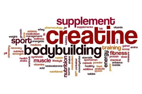 Creatine word cloud Stock Illustration
