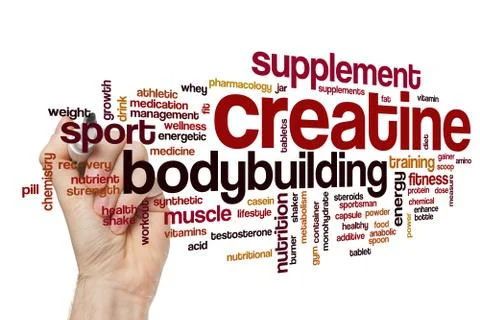 Creatine word cloud Stock Illustration