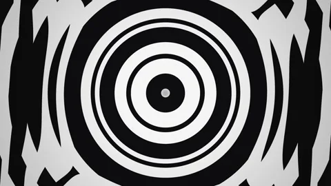 Creating abstract patterns with concentric circles and lines Stock Footage 340845255