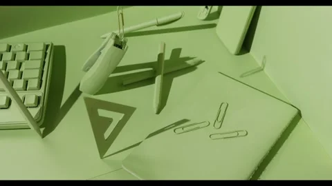 Creating abstract shapes and textures in a minimal workspace Stock Footage 320370000