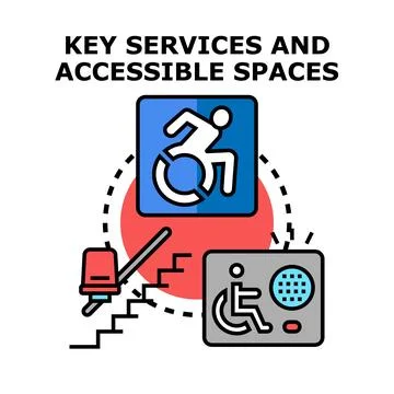Creating accessible spaces and key services for everyone Ilustración de archivo