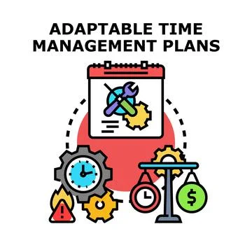 Creating adaptable time management plans concept Illustrazione stock