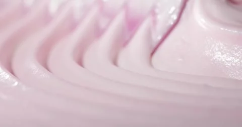 Creating an airy cream pattern on the cake. Stock Footage 264157355