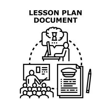 Creating and applying educational curriculum for learning 库存插图