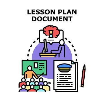 Creating and applying educational curriculum for learning Stock Illustration