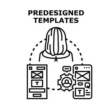 Creating and customizing predesigned digital content templates Ilustração Stock