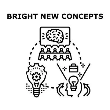 Creating and developing bright new business concepts Ilustração Stock