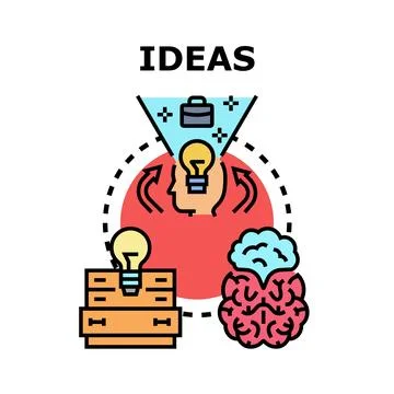 Creating and developing business ideas concept Stock Illustration