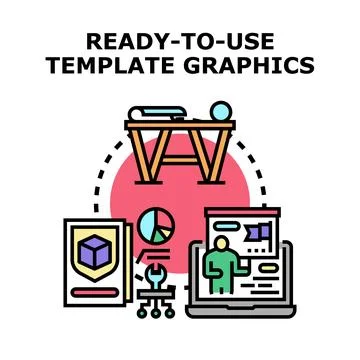 Creating and developing ready to use template graphics Illustrazione stock