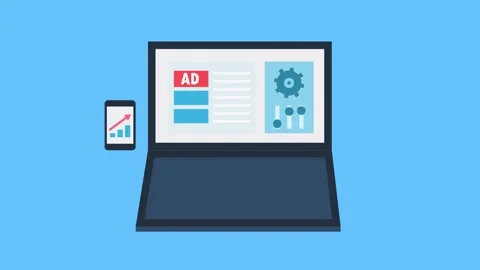 Creating and managing advertisement campaign on business web application. 스톡 동영상 243627148