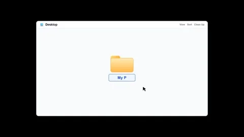 Creating and renaming a new folder on computer desktop. 4K Stock Footage 341694787