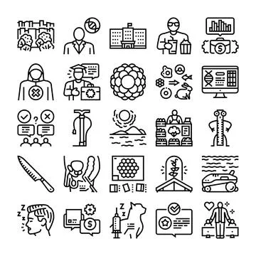 Creating and researching different professional occupation concepts Illustrazione stock