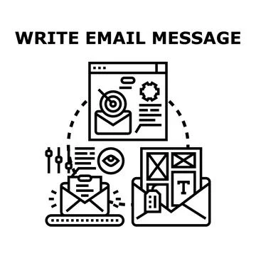 Creating and sending digital email message campaign イラスト素材
