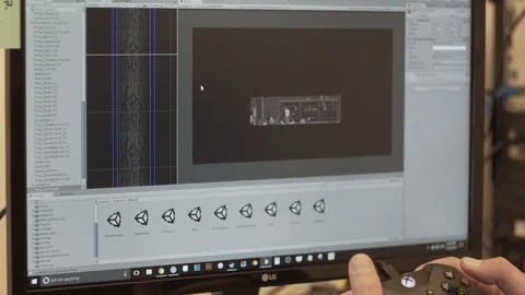 Creating And Testing Game In Unity Engine Stock-Footage 88015833