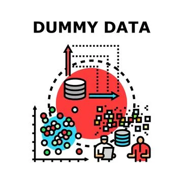 Creating and validating systems with dummy data Stock Illustration