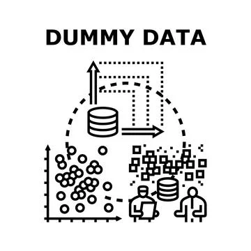 Creating and validating systems with dummy data Stock Illustration