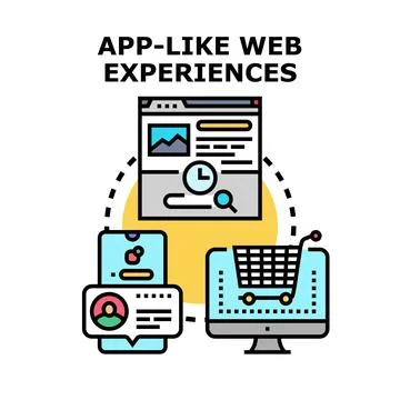 Creating app like web experiences across multiple devices Stockillustratie