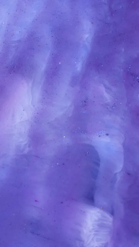 Creating Beautiful Alcohol Ink Abstract Art in Purple Tones at Home Stock Footage 292836004