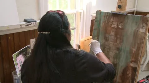 Creating beautiful art (1 of 7) Stock-Footage 19647541