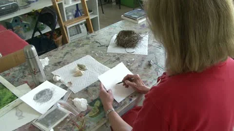Creating beautiful art (7 of 7) Stock Footage 19585220