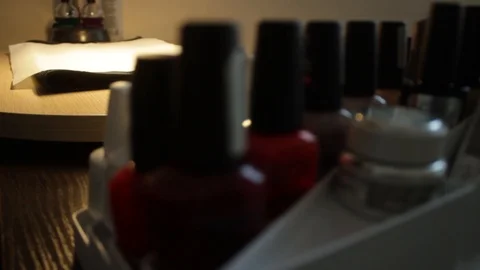 Creating a beautiful manicure. SPA. Sanatorium. Recreation. Stock Footage 88120843