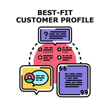 Creating best fit customer profile concept vector イラスト素材