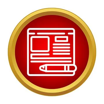 Creating blog content for digital publishing website Stock Illustration