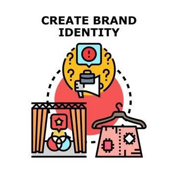 Creating brand identity and developing business concept Stock Illustration