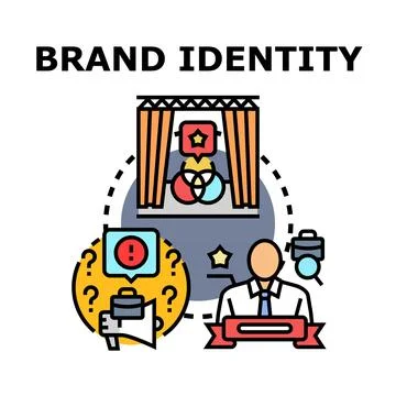 Creating brand identity elements and strategy concept イラスト素材