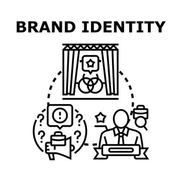 Creating brand identity elements and strategy concept イラスト素材