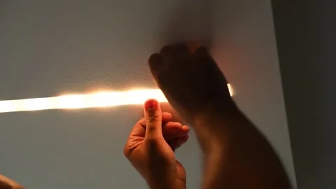 Creating Built-In Lighting - How to Install LED Strip Lights in a Drywall S.. 動画素材 292709965