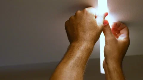 Creating Built-In Lighting - How to Install LED Strip Lights in a Drywall S.. 動画素材 304978570