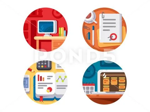 Creating business or creative project Stock Illustration