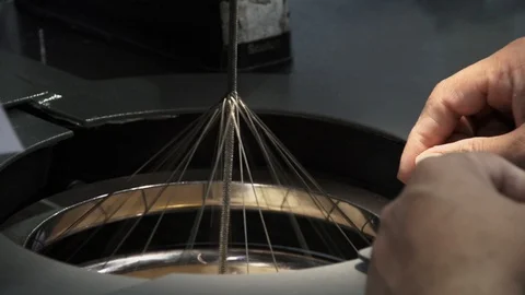 Creating cables on machinery 1 Stock Footage 92343978