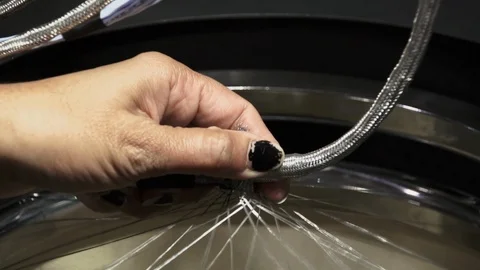 Creating cables on machinery 2 Stock Footage 92343980